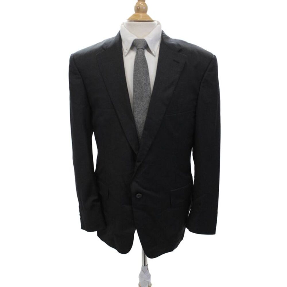 Canali Mens Wool Blazer Gray Button Size 54